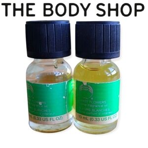 Body Shop Vintage White Flowers Fragrance Oil Set Rare HTF Home Scent